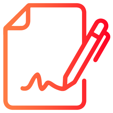 Icono de firma de la documentación del crédito de auto | Simpol Panamá